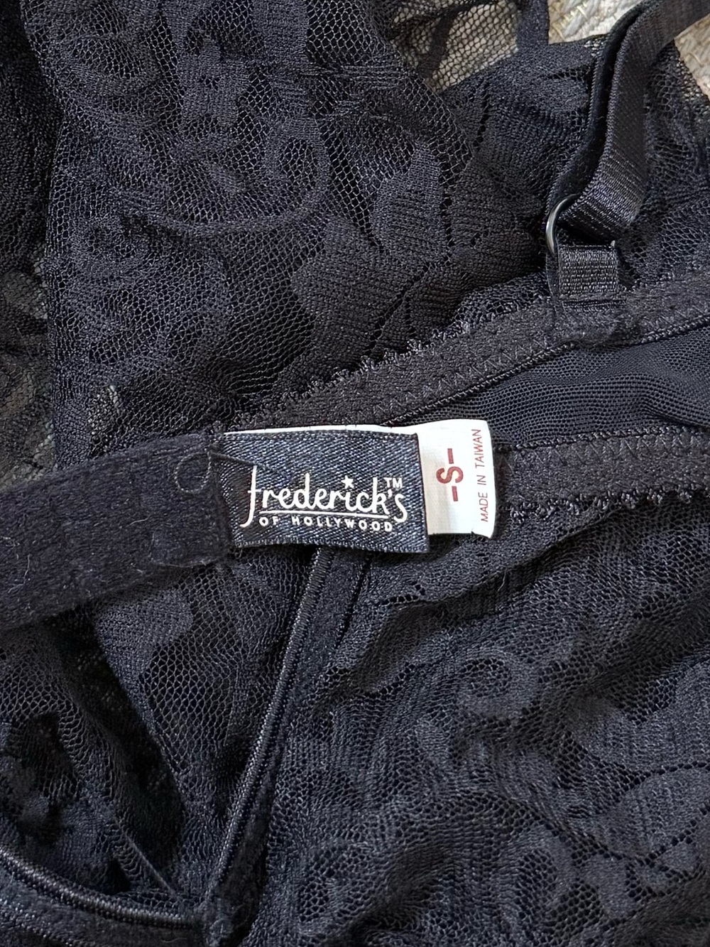 Vintage Fredericks of Hollywood Lace Top Babydoll Cami Lingerie S Small - Picture 6 of 7